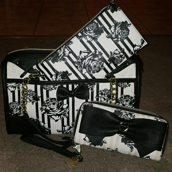 Betsey Johnson Handbags - Betsey Johnson wallet and satchel